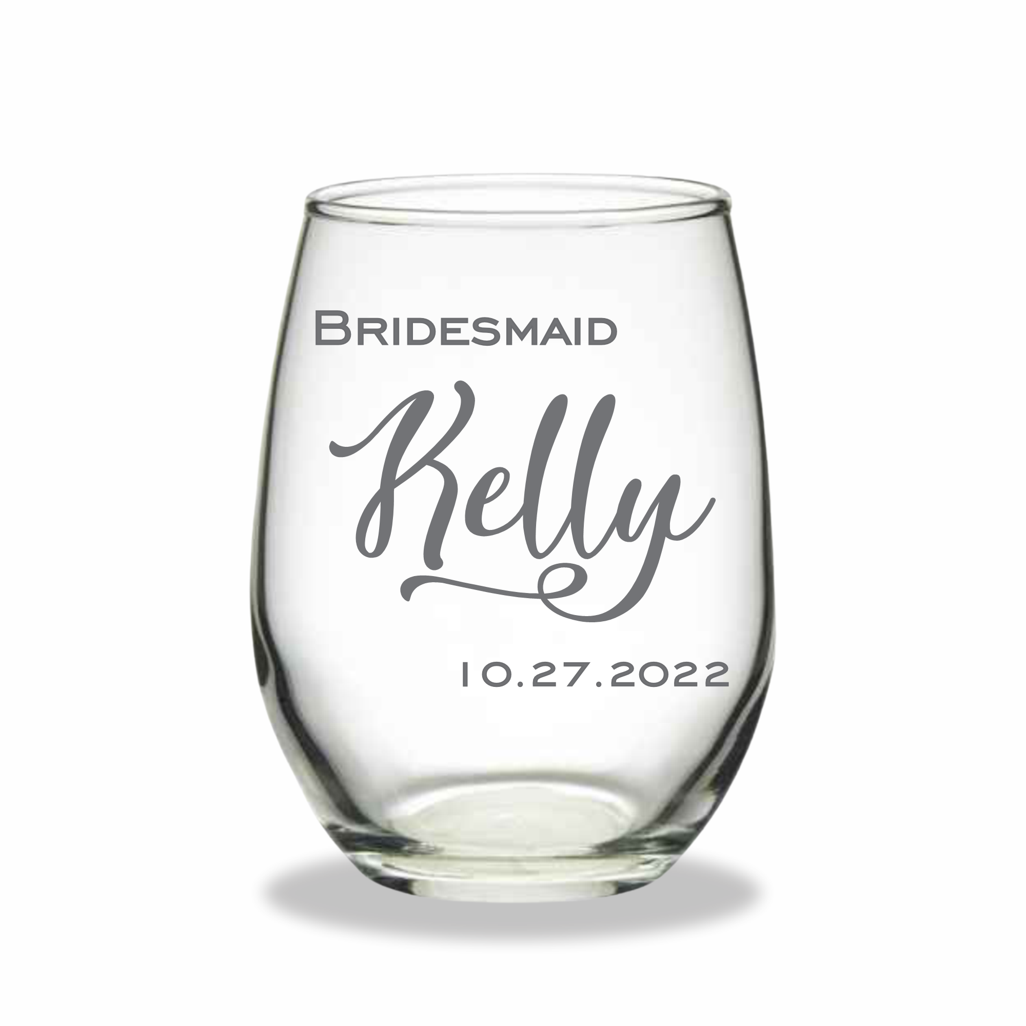 Celebrate | Personalized 15oz Stemless Wine Glass